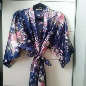 Royal Blue Kimono robe.